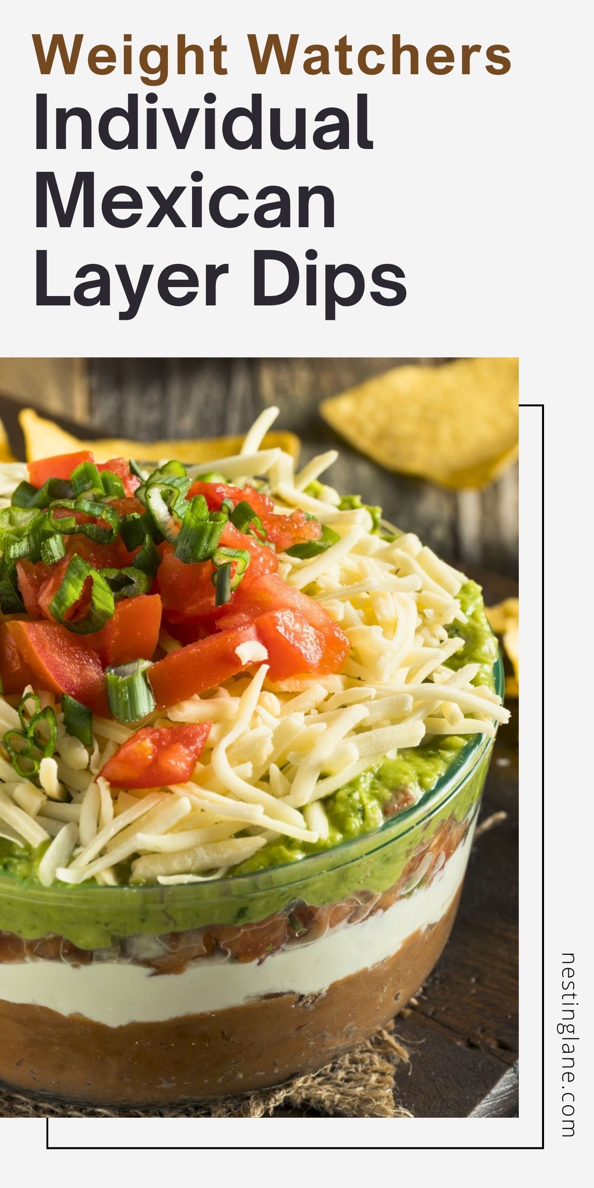 Individual Mexican Layer Dips Recipe Graphic.