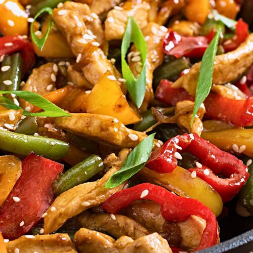 Healthy Sambal Chicken Stir-Fry - Nesting Lane