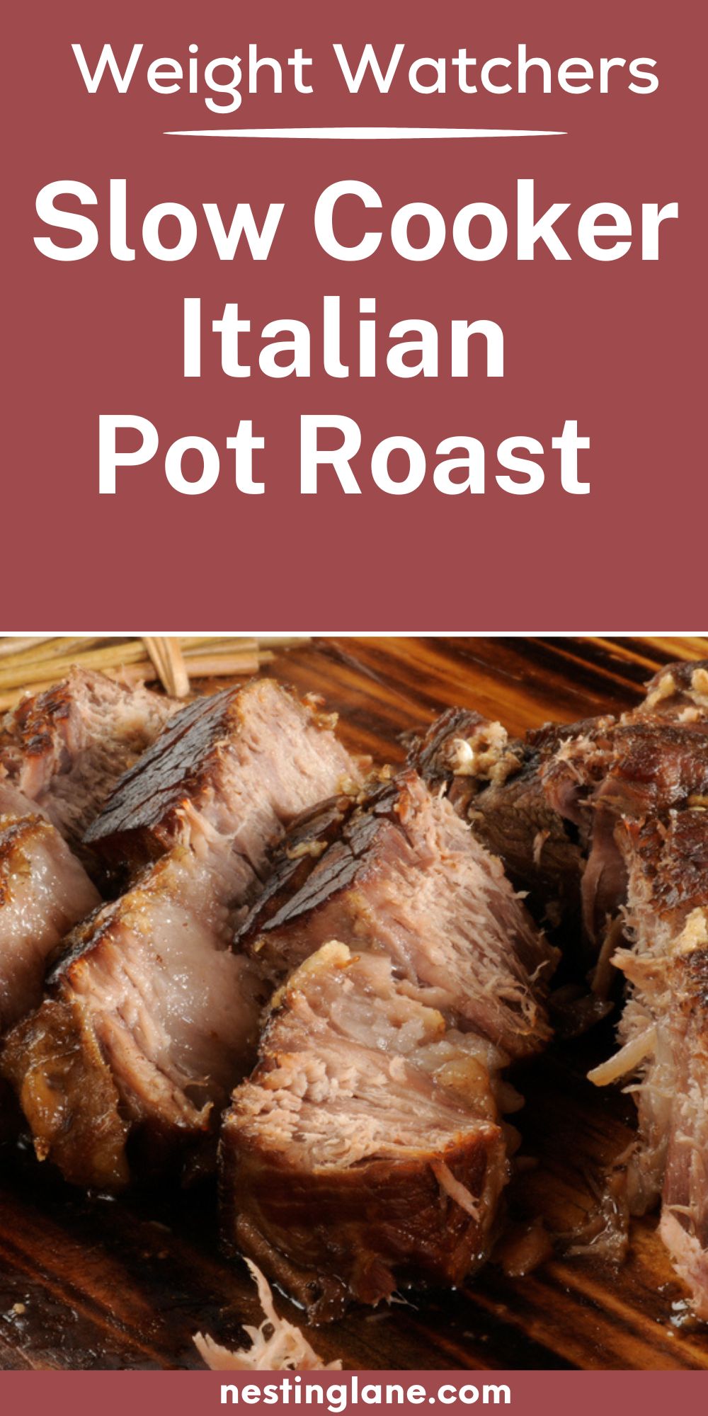 Slow Cooker Italian Pot Roast graphic.