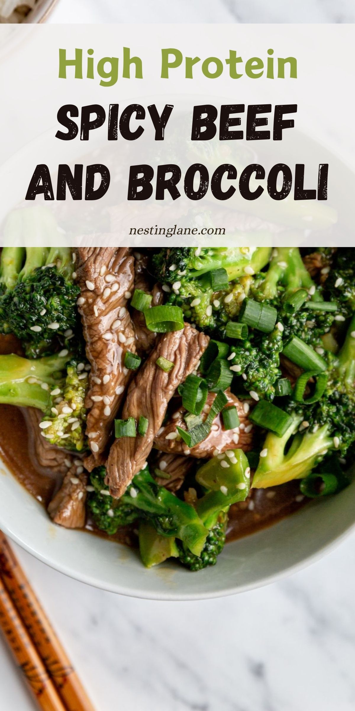 Spicy Beef and Broccoli Graphic.
