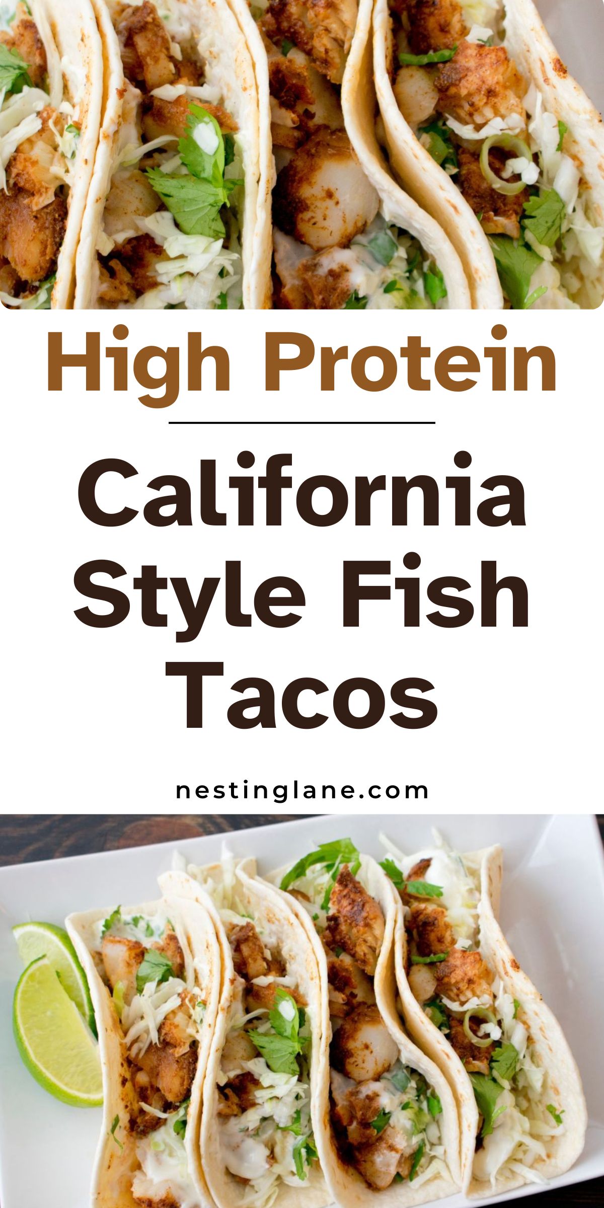 California Style Fish Tacos graphic.
