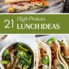 21 High Protein Lunch Ideas To Keep You Energized graphic.