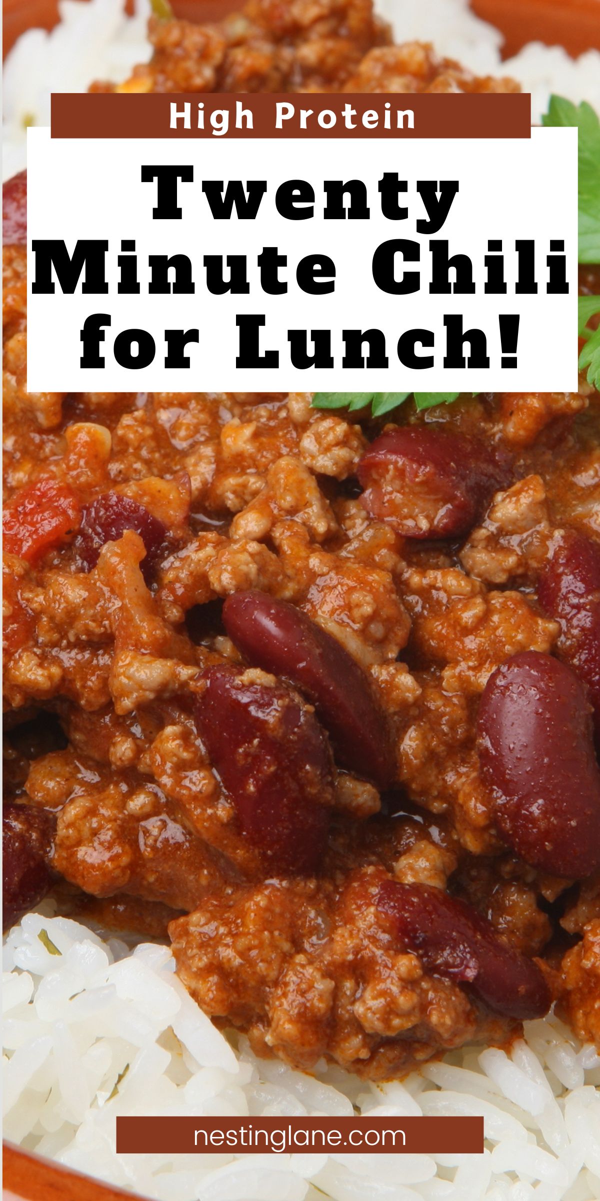 Twenty Minute Chili graphic.