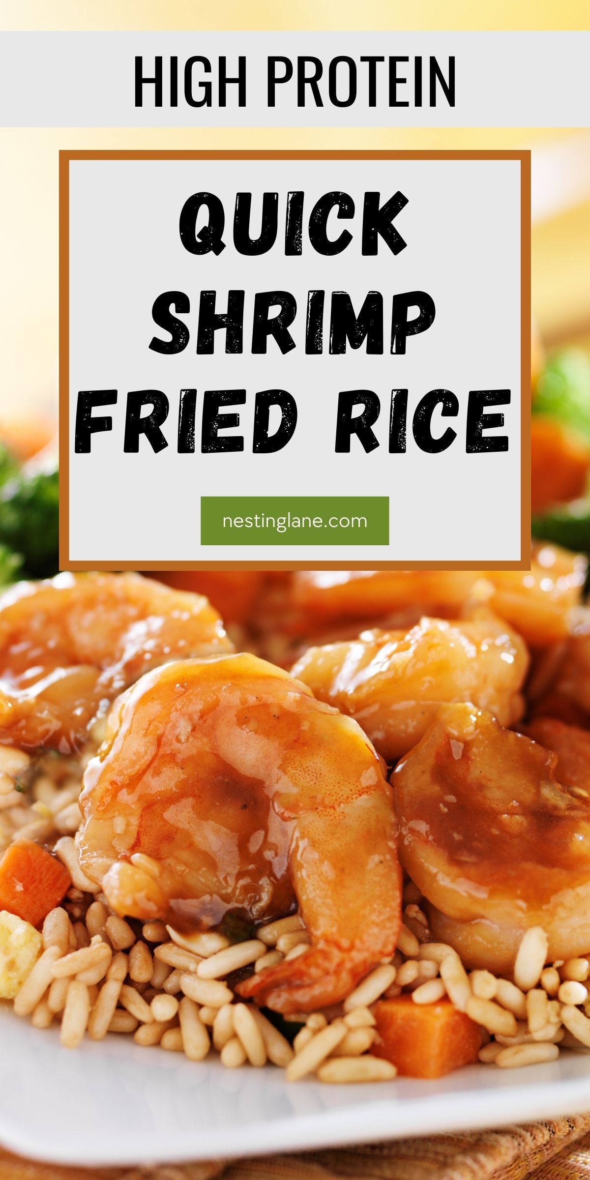 Quick and Easy Shrimp Fried Rice graphic.