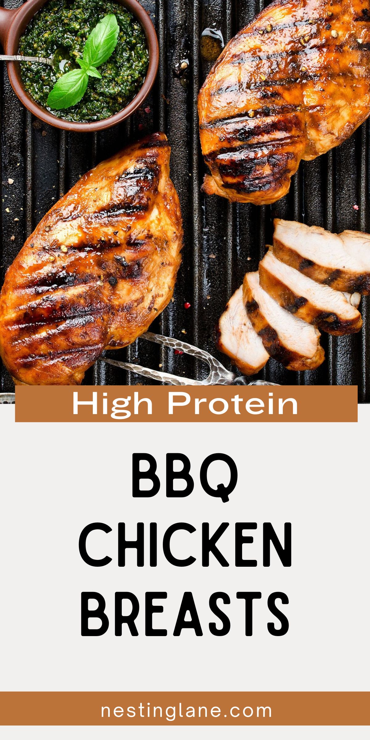 Mouthwatering BBQ Chicken Breasts graphic.