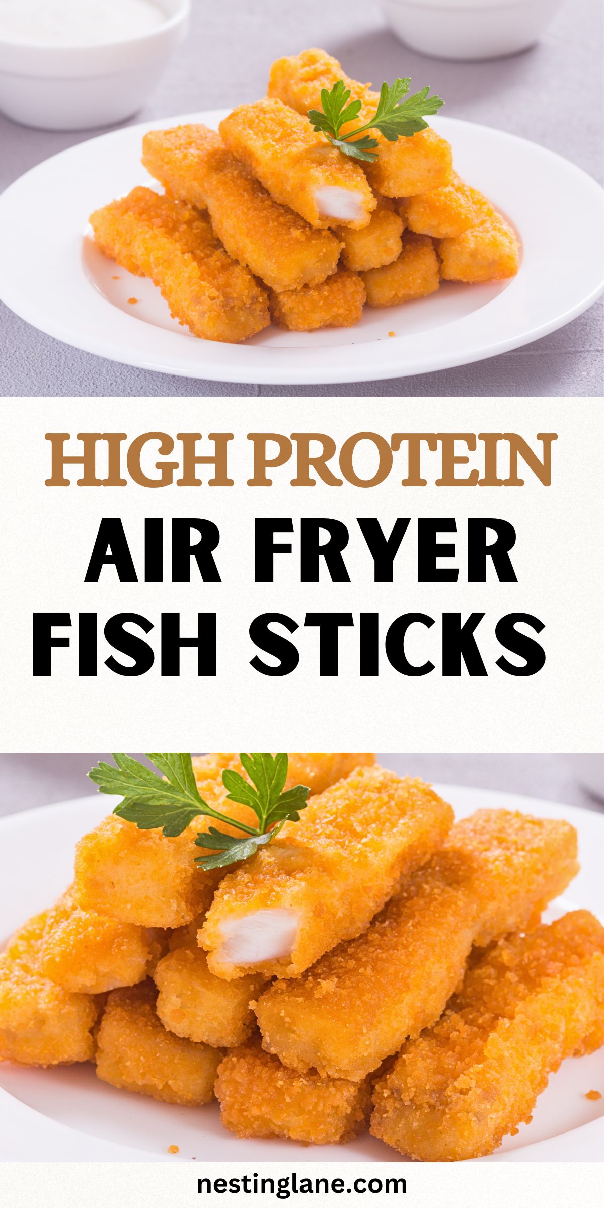 Quick and Easy Air Fryer Fish Sticks graphic.