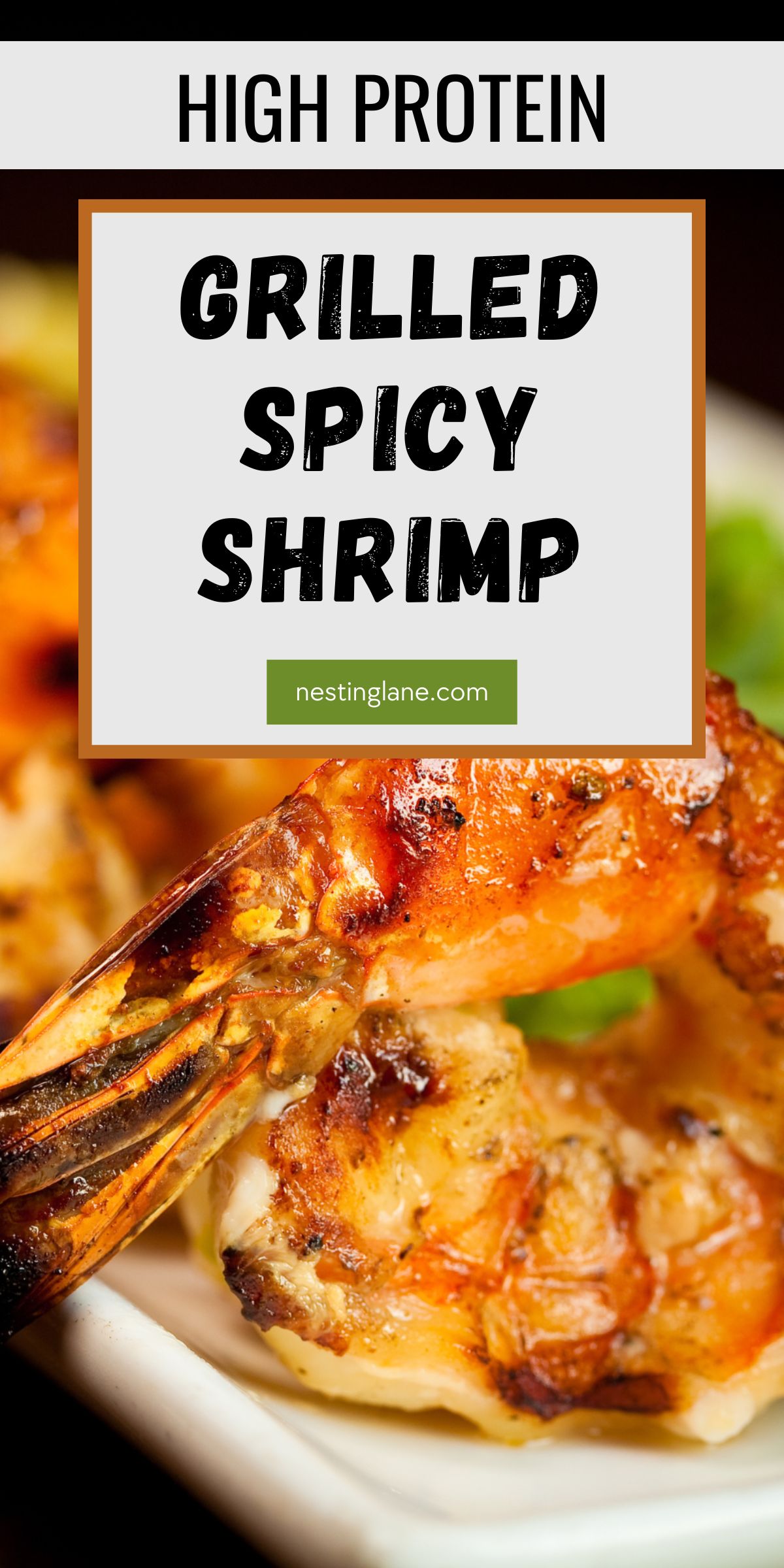 Grilled Spicy Shrimp graphic.
