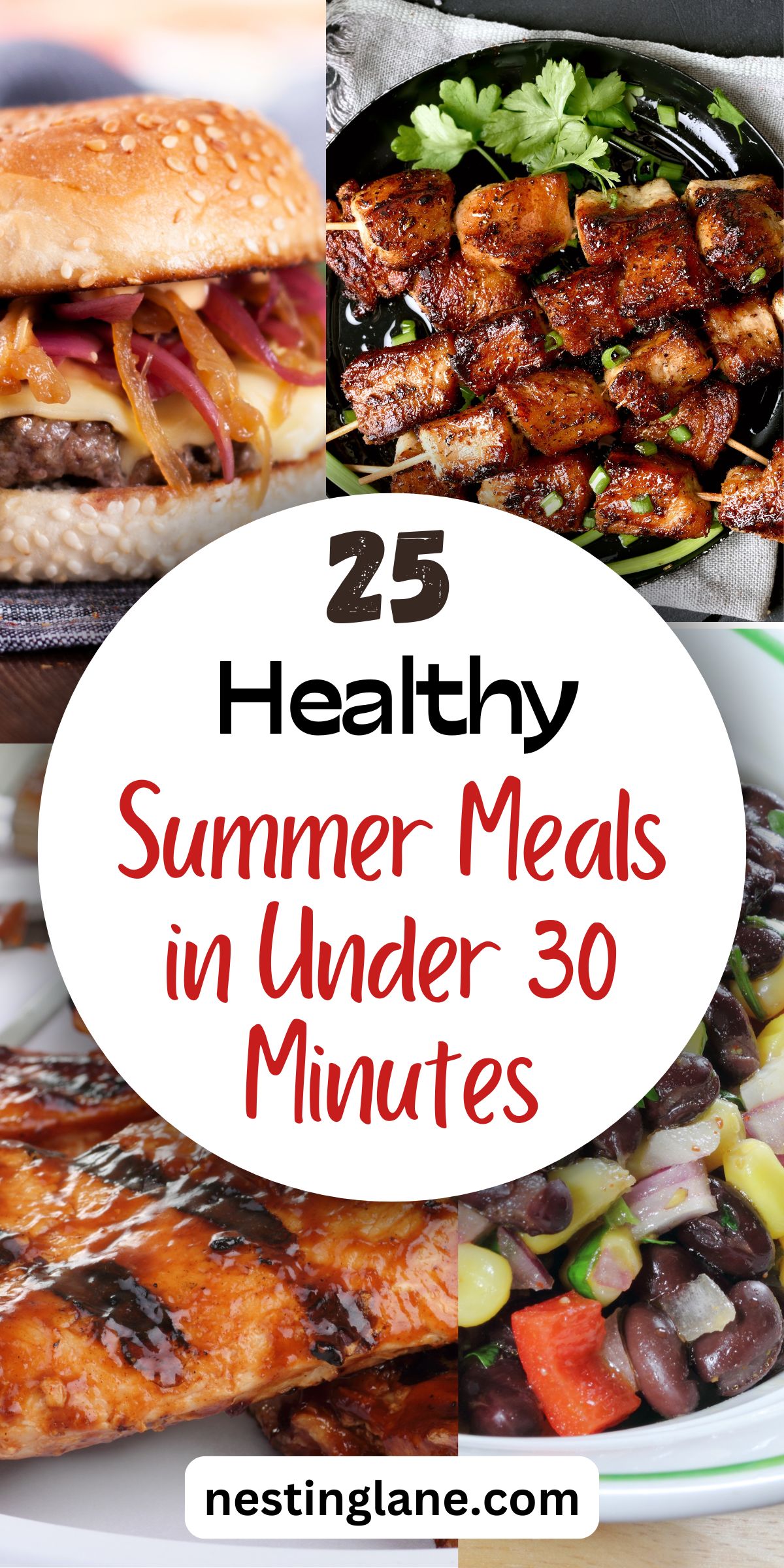 25 Weight Watchers Summer Meals Under 30 Minutes graphic.
