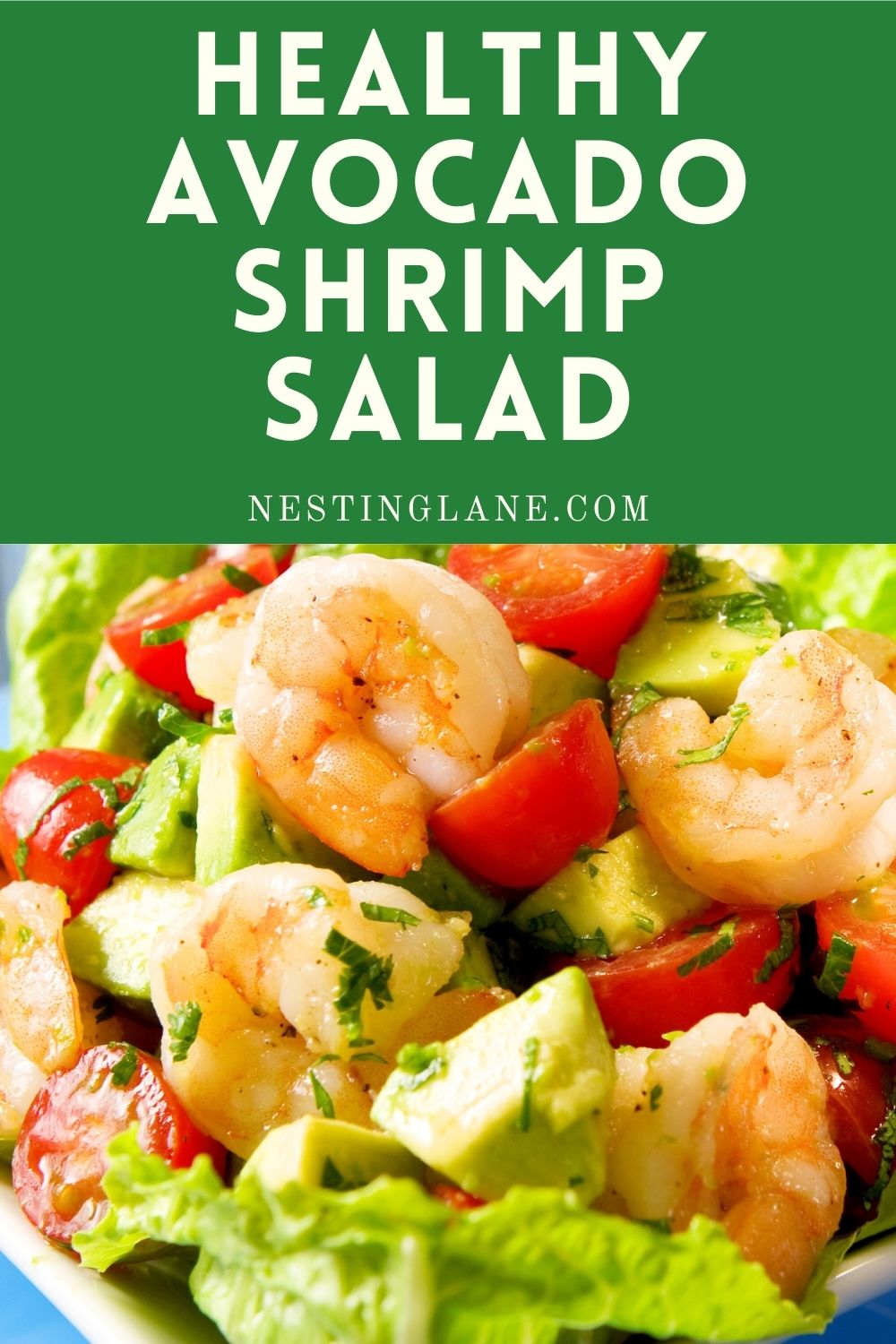 Avocado Shrimp Salad graphic.