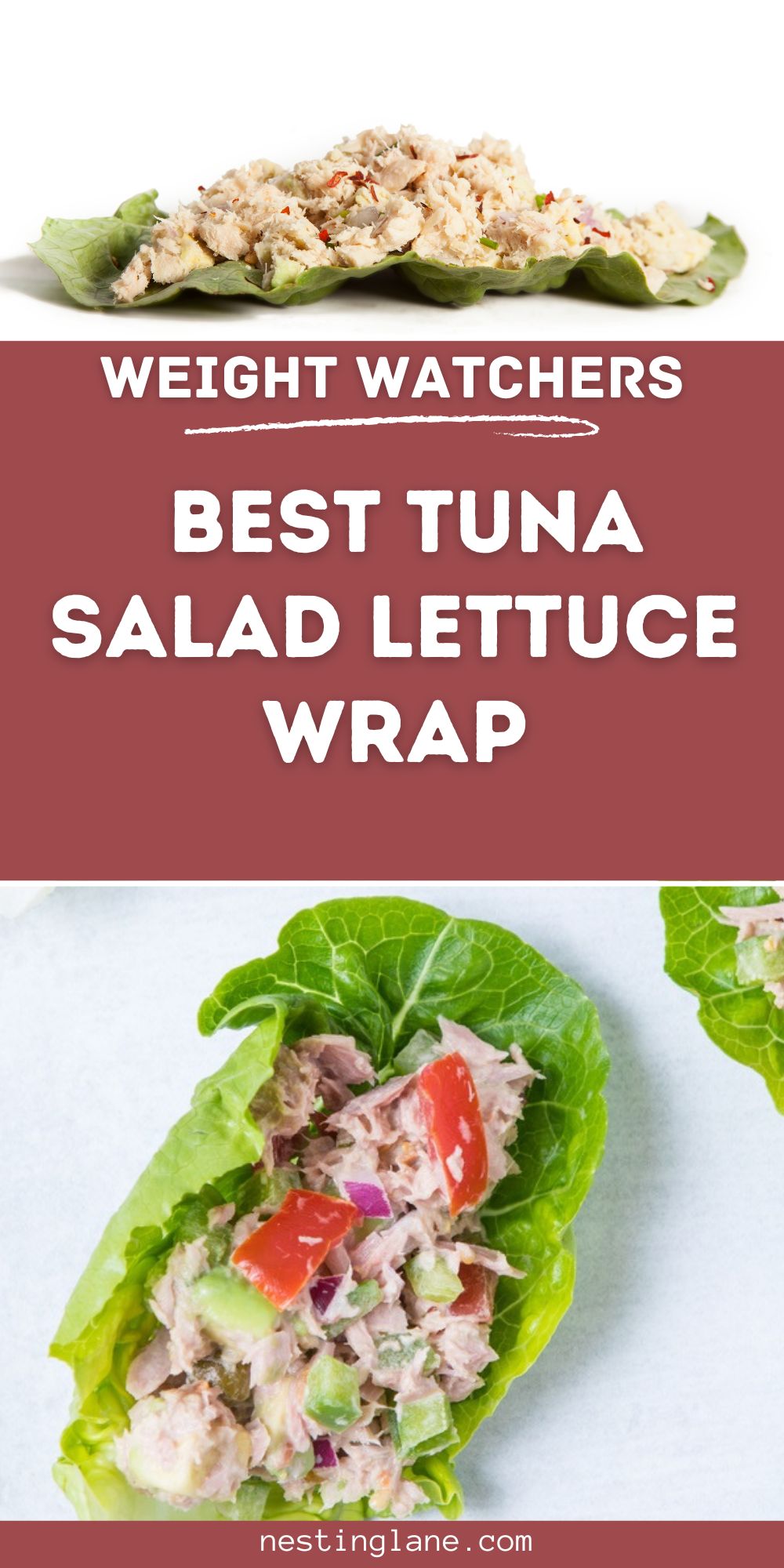 Best Tuna Salad Lettuce Wrap graphic.