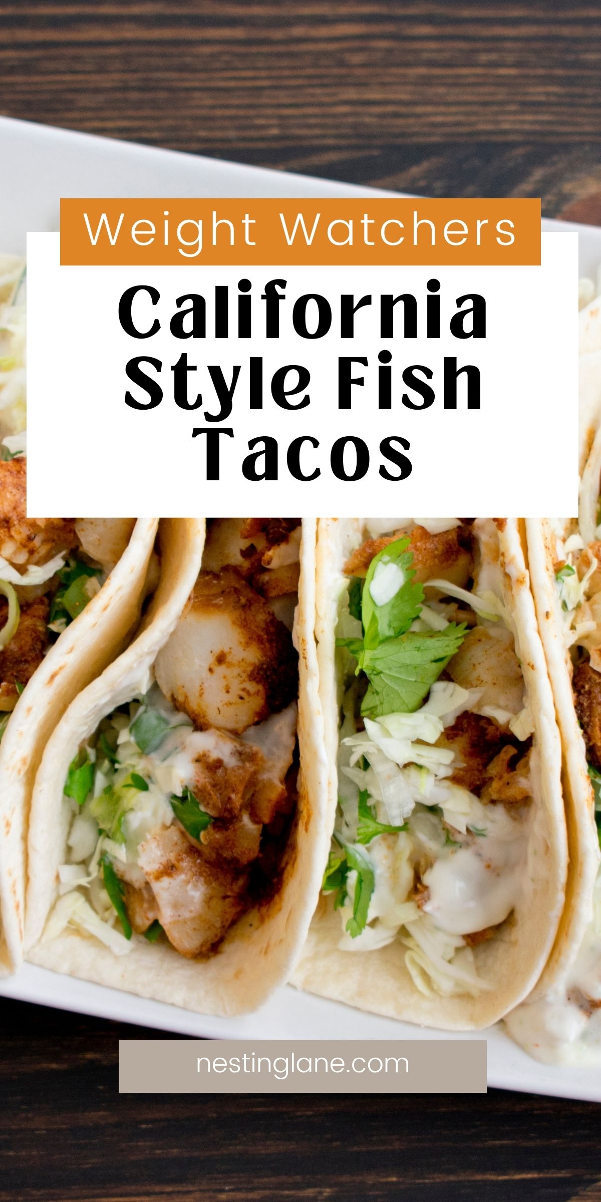 California Style Fish Tacos graphic.