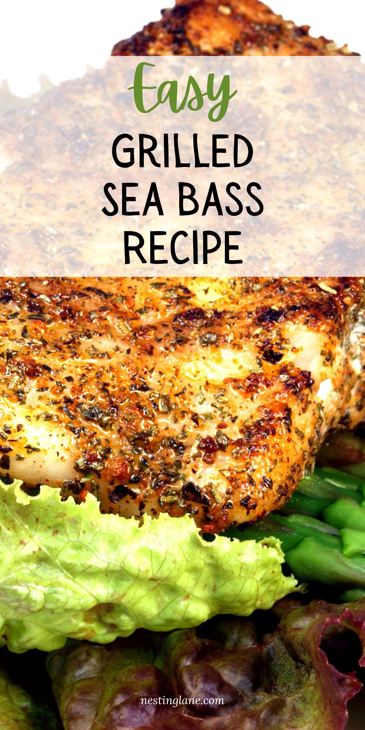 Easy Weight Watchers Grilled Sea Bass graphic.