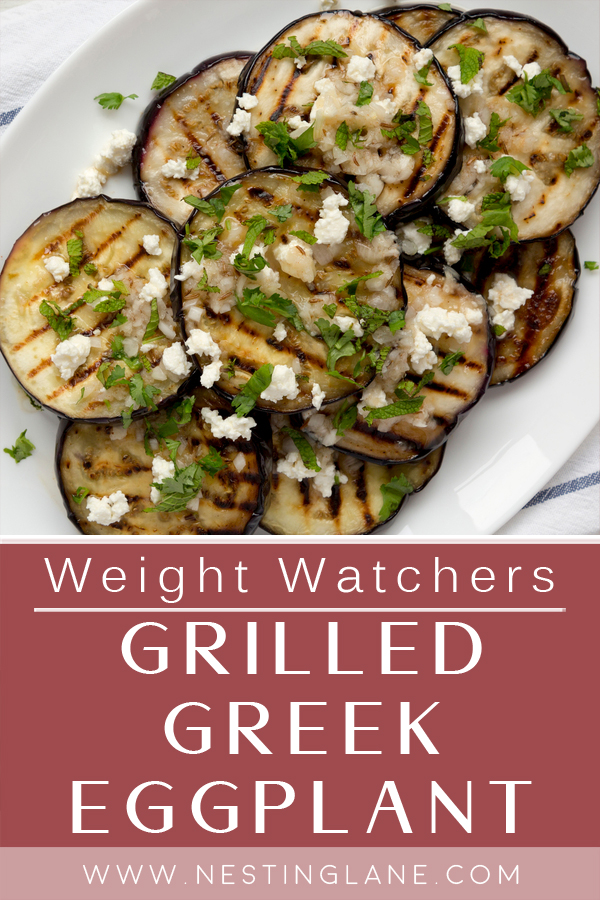 Grilled Greek Eggplant graphic.