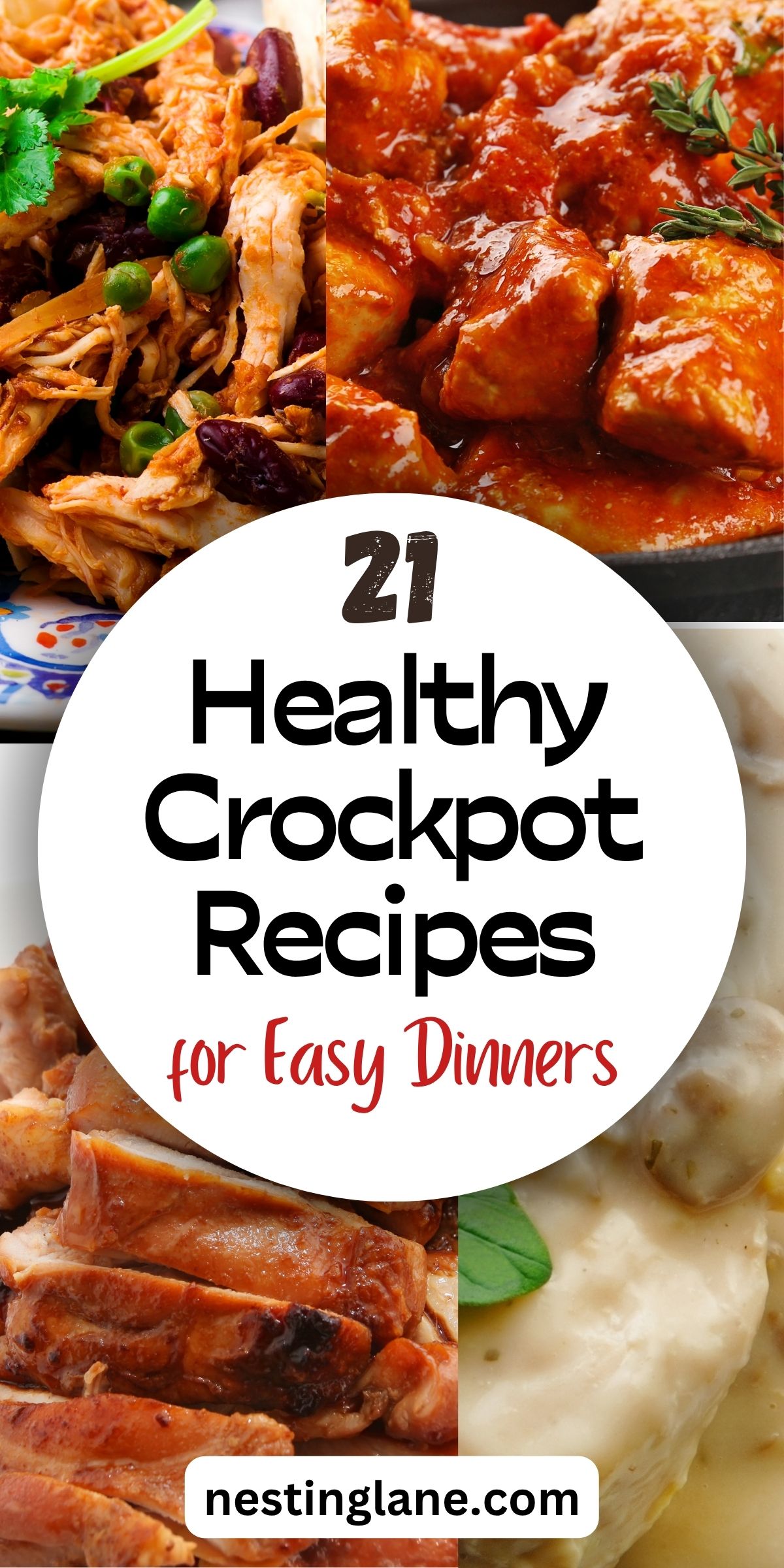21 Healthy Crockpot Recipes graphic.