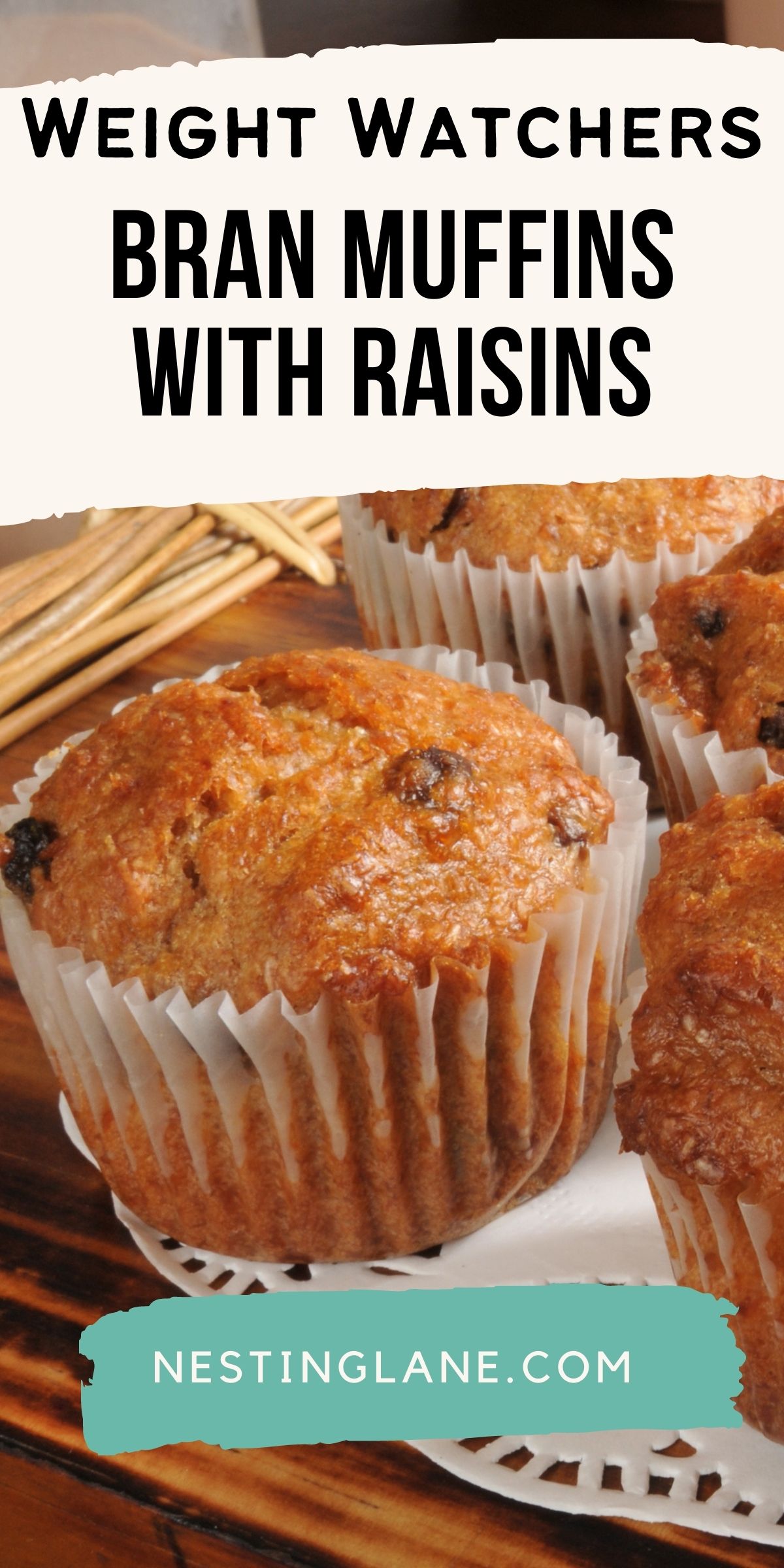 Bran Muffins with Raisins graphic.