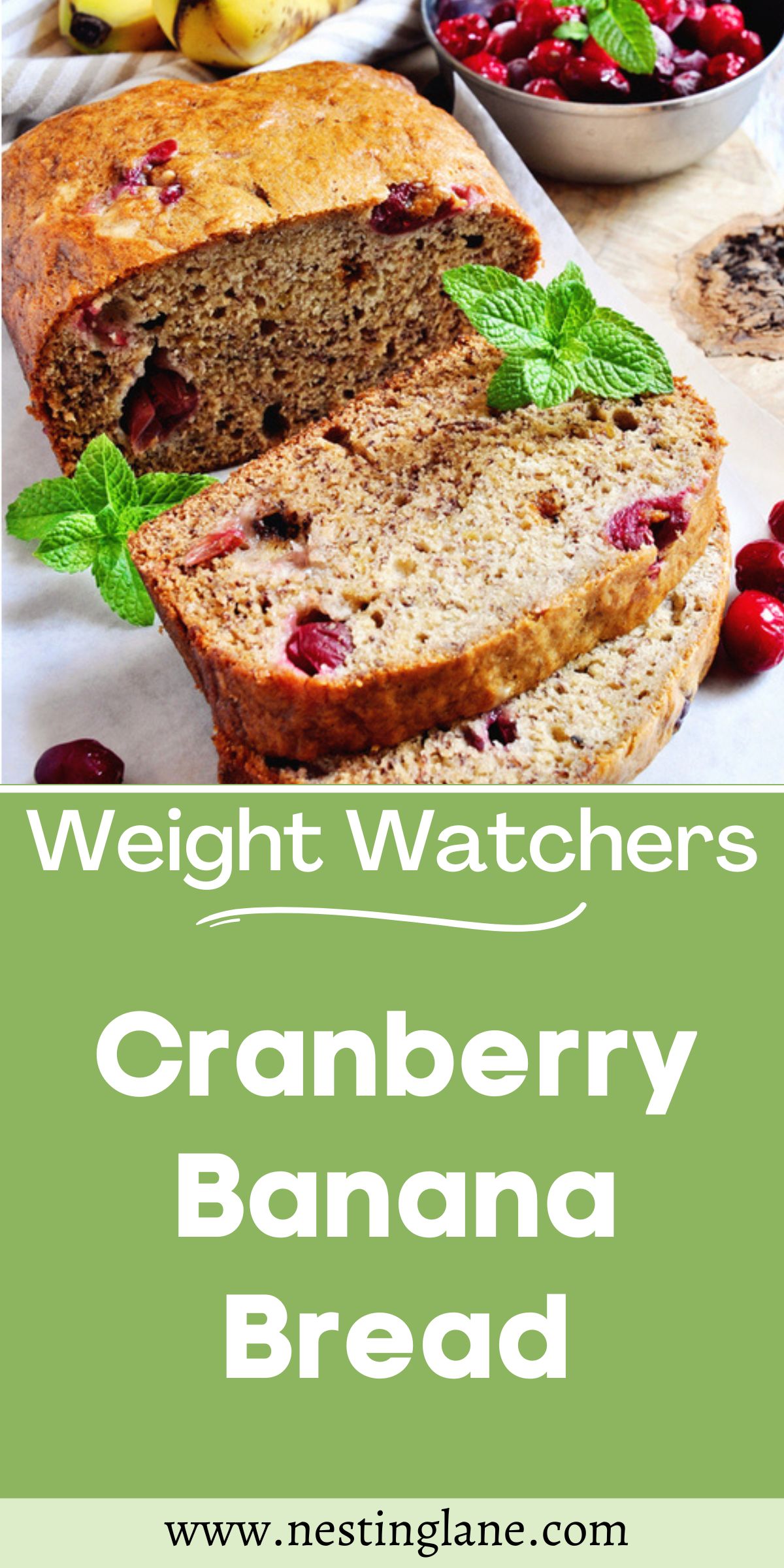 Cranberry Banana Bread graphic.