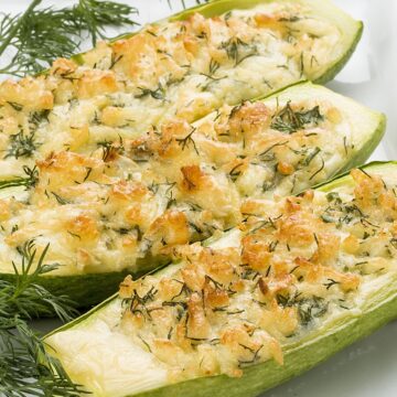 Cheesy Stuffed Zucchini