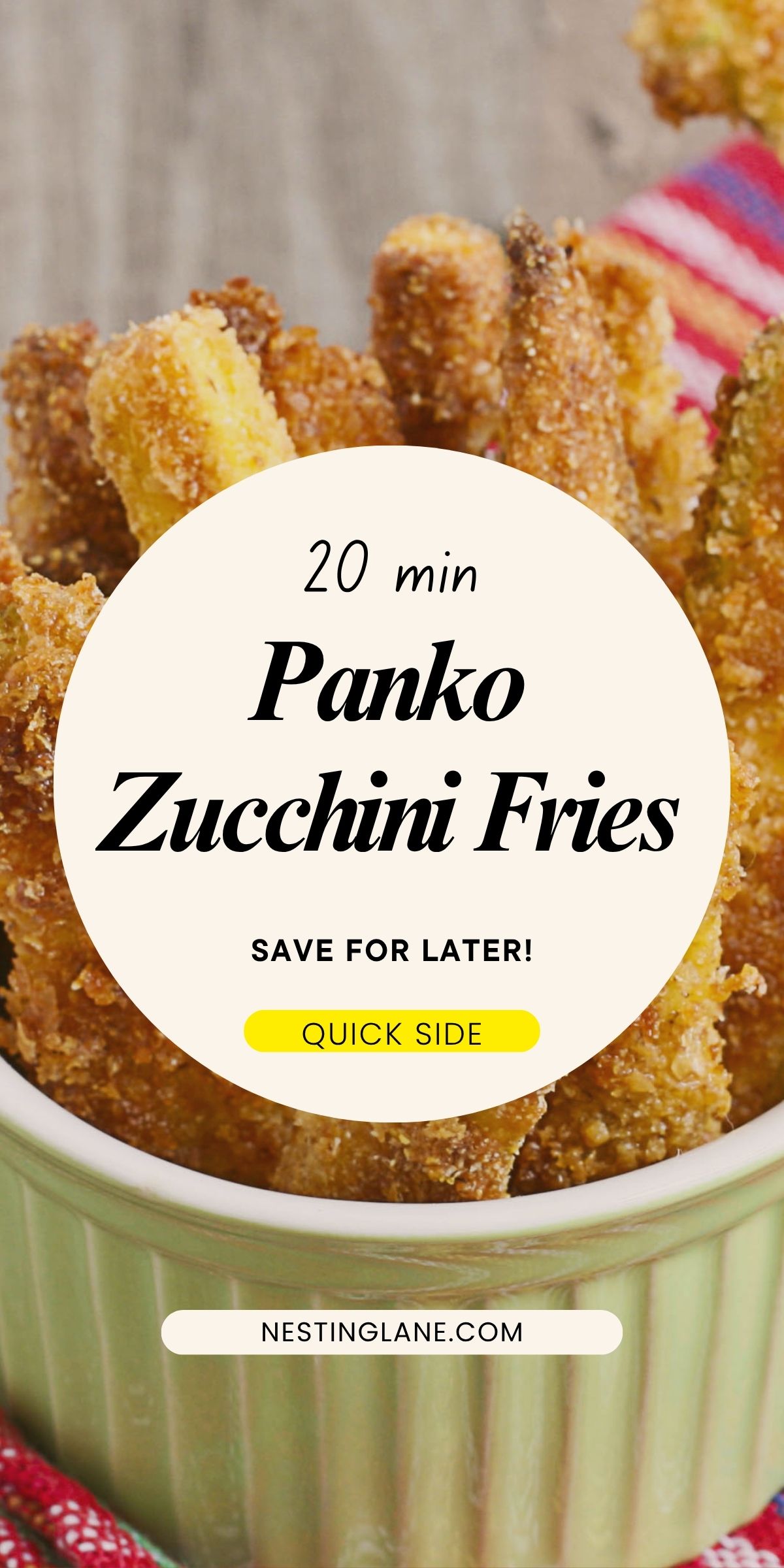 Panko Zucchini Fries graphic.