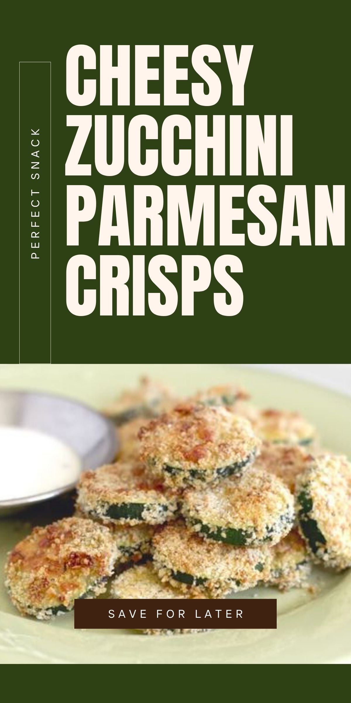 A pile of Zucchini Parmesan Crisps on a white plate.