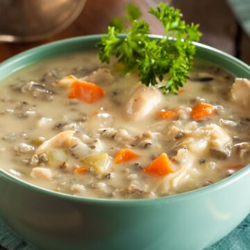 Cream of Chicken & Wild Rice Soup graphic.