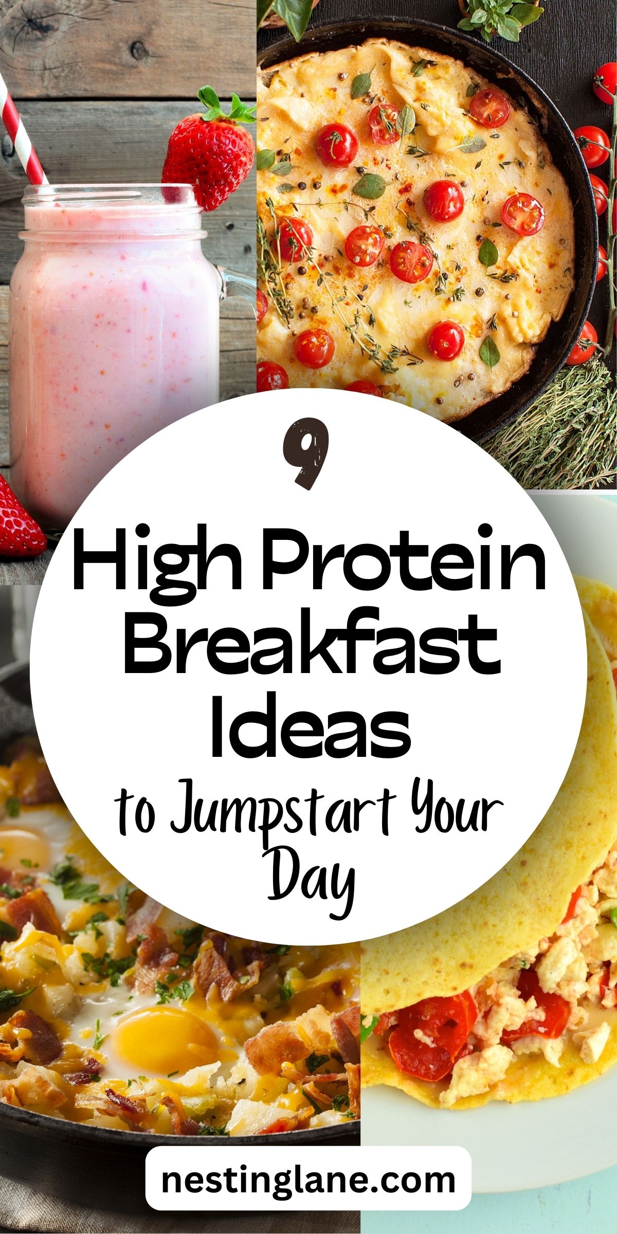 High Protein Breakfast Ideas to Jumpstart Your Day Graphic.