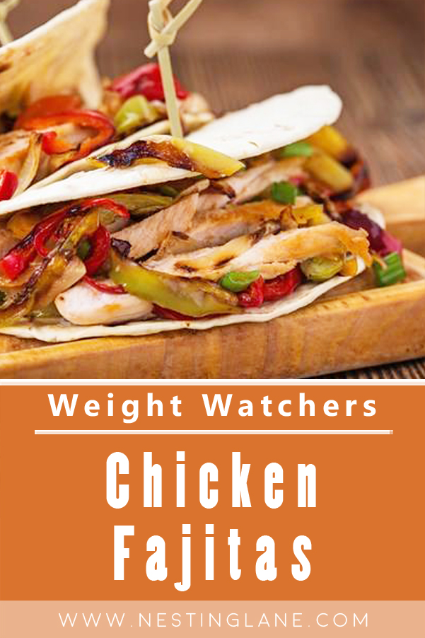 Weight Watchers Chicken Fajitas graphic.