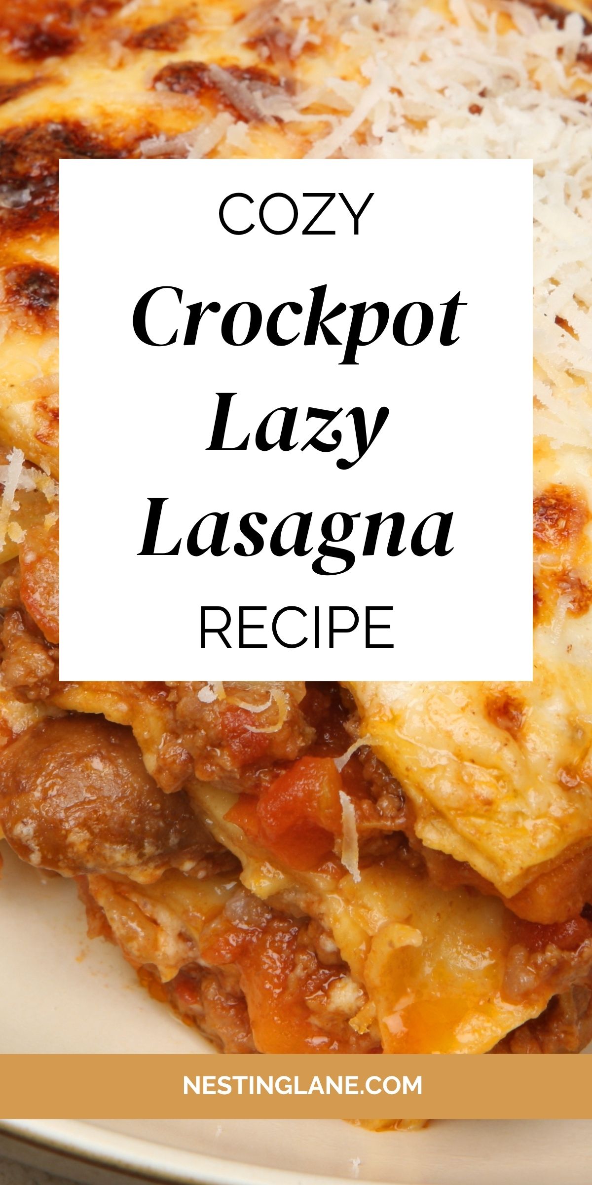 Crockpot Lazy Lasagna graphic.