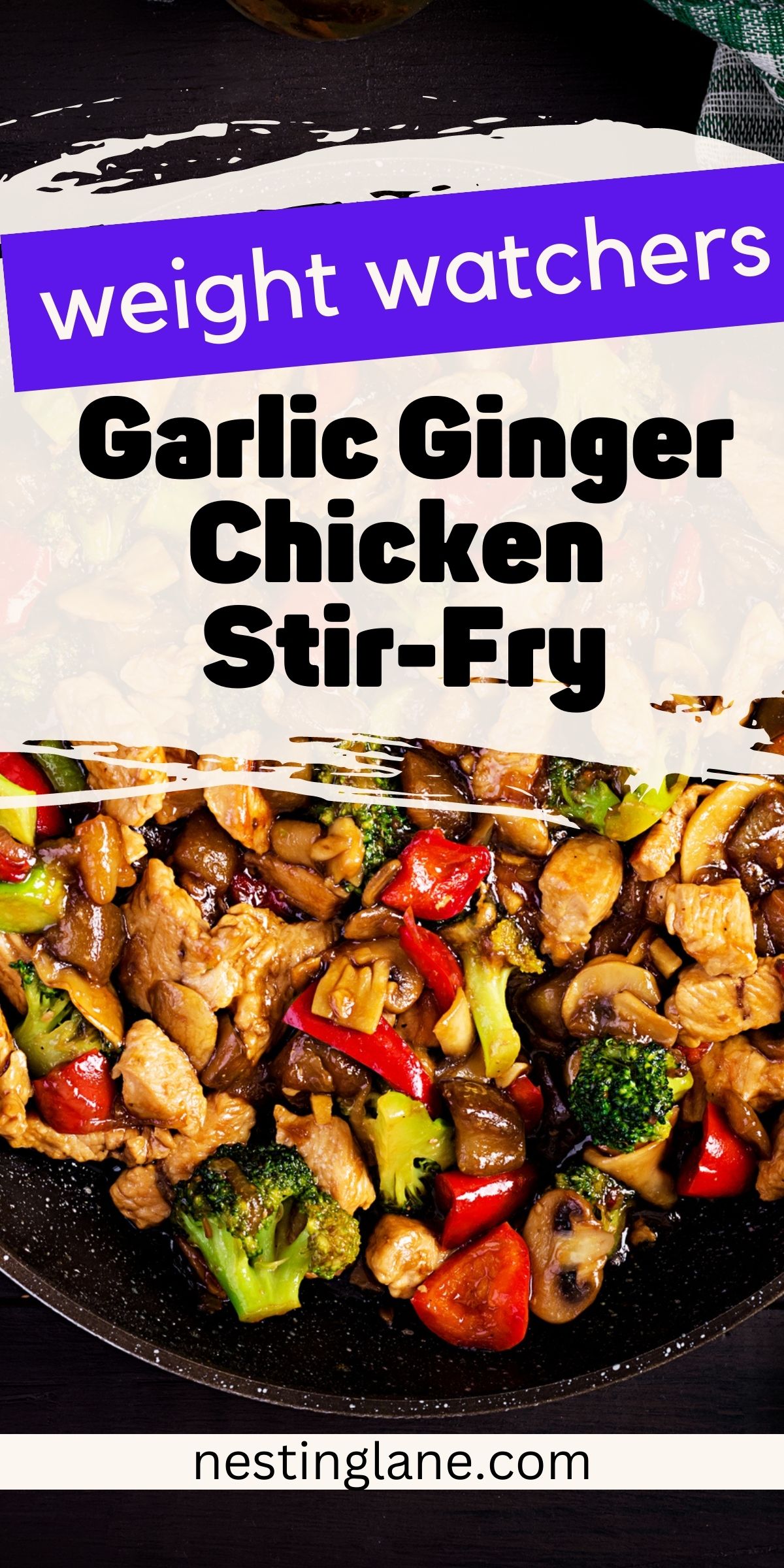Garlic Ginger Chicken Stir-Fry graphic.