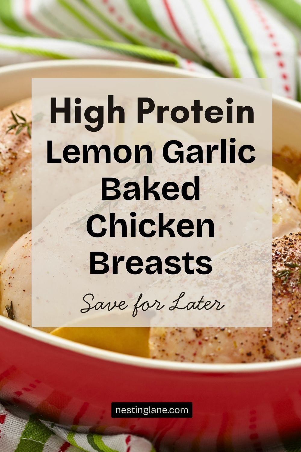 Lemon Garlic Baked Chicken Breasts graphic.