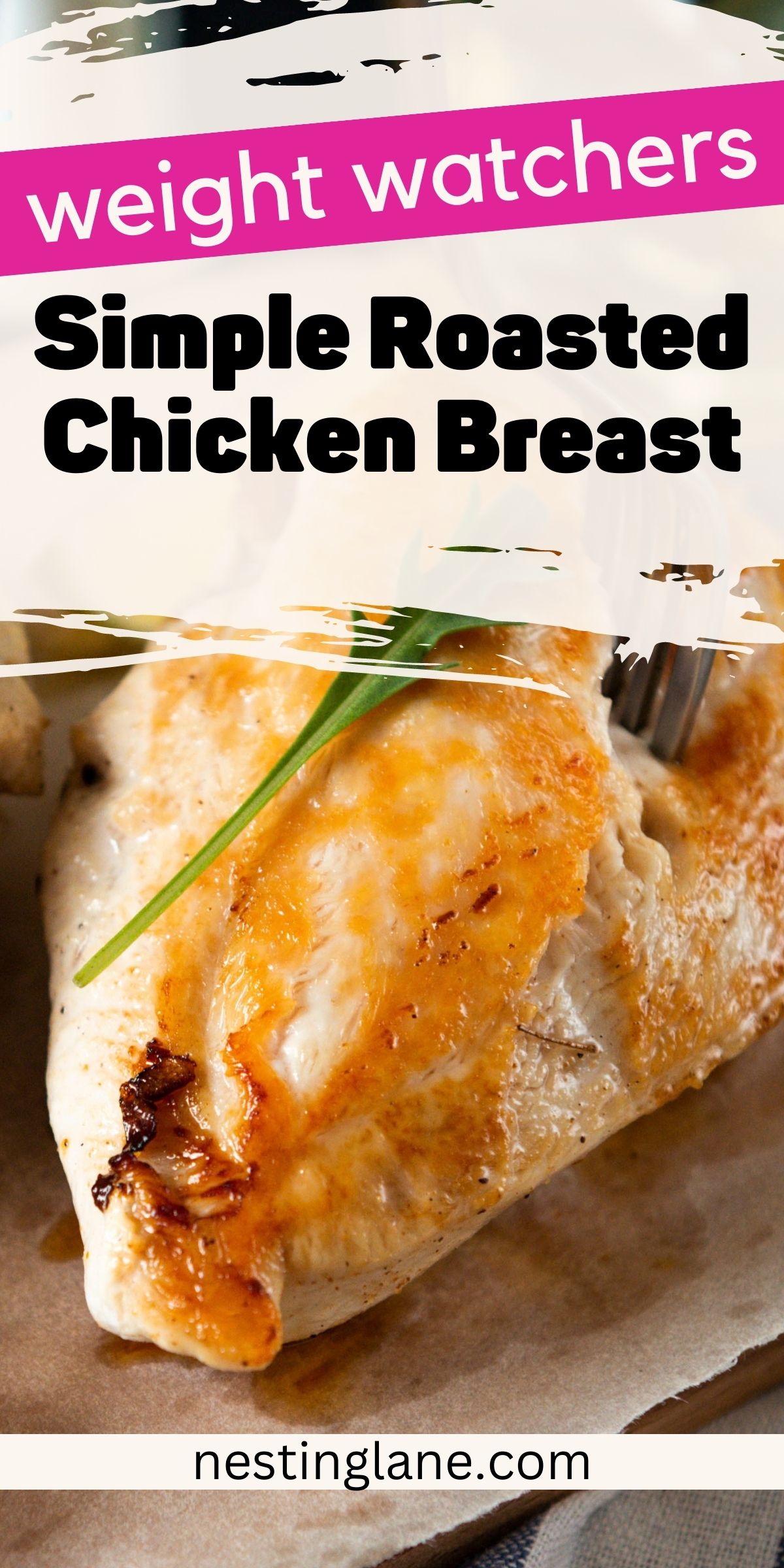 Simple Roasted Chicken Breast graphic.