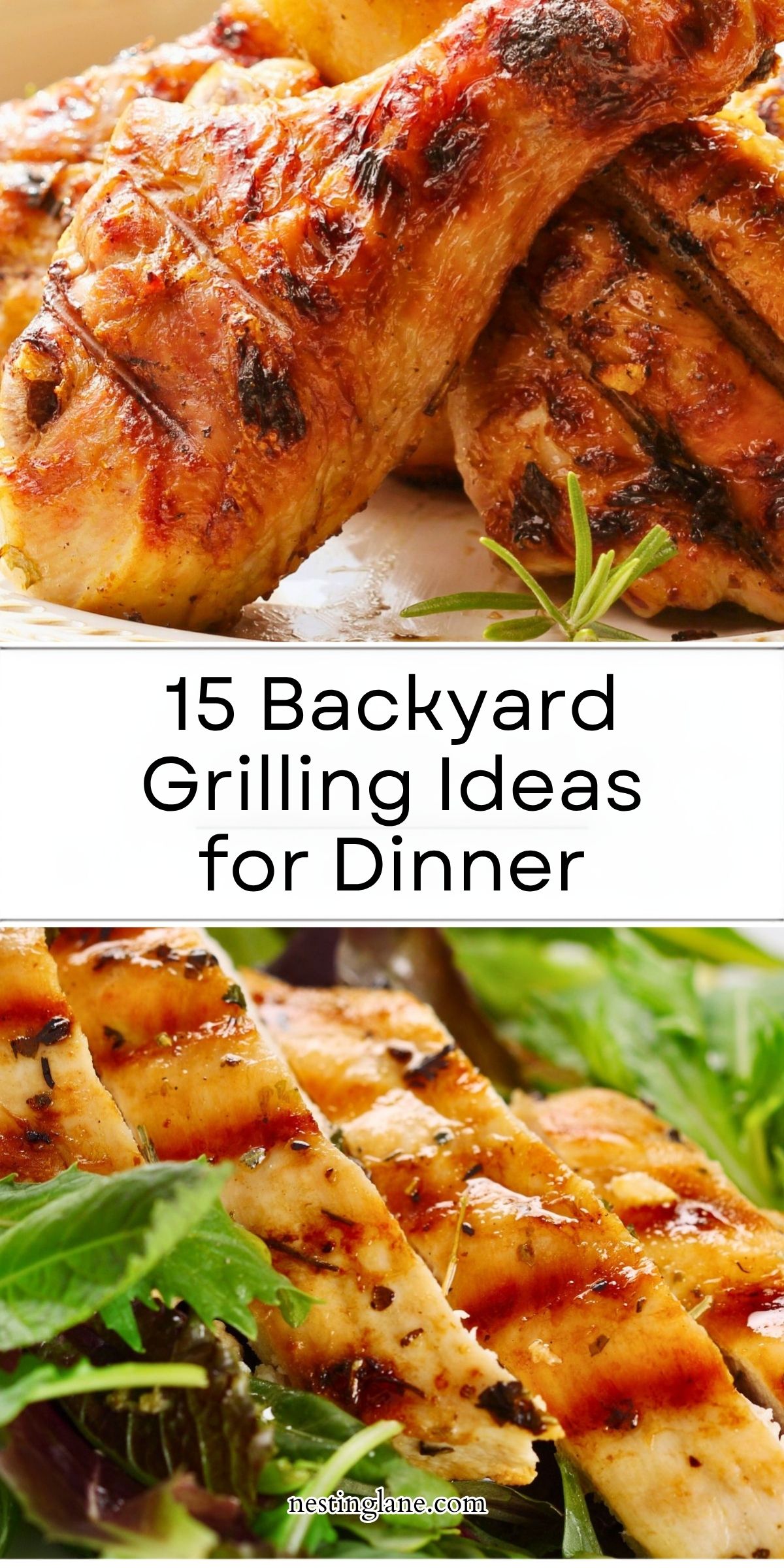 15 Backyard Grilling Ideas for Dinner graphic.
