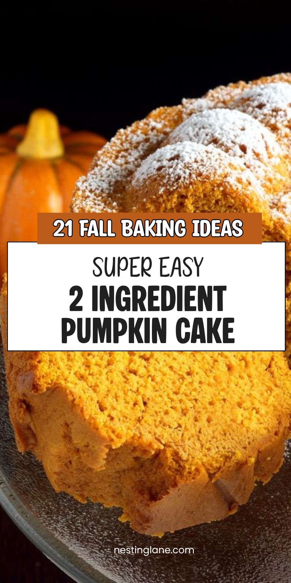 Super Easy Pumpkin Cake Graphic.