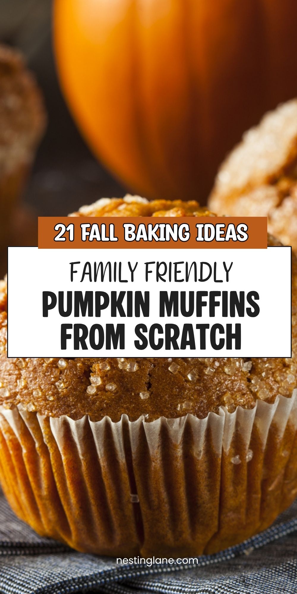 Pumpkin Muffins from Scratch graphic.